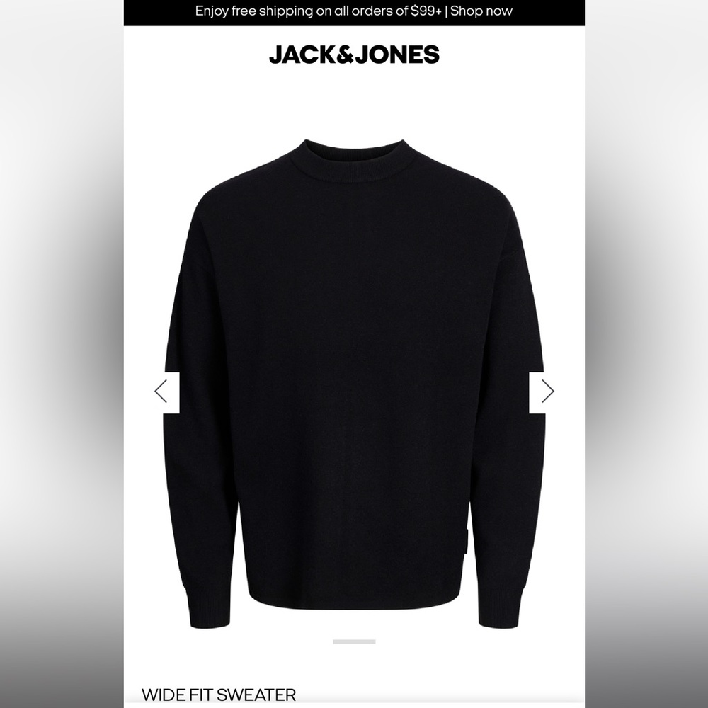 Jack & Jones Men's Black Sweater